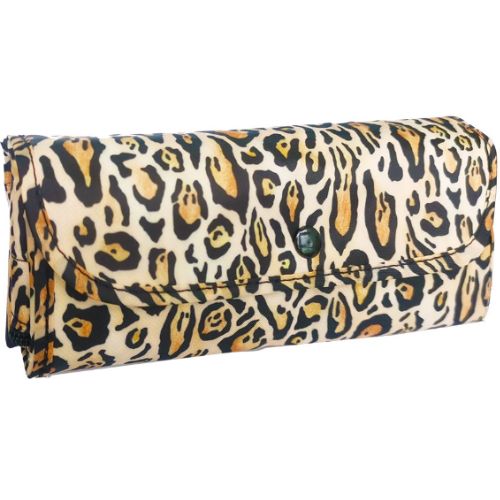 2x Sachi Insulated Market Tote Folding Portable Shopping Carry Bag Leopard Print
