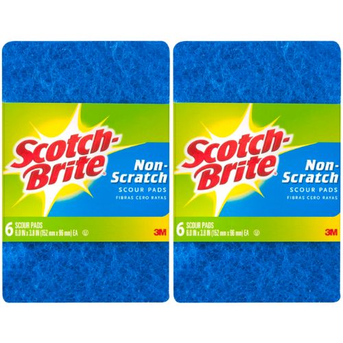 2 x Scotch-Brite Non-Scratch Heavy Duty Scourer Pads Household Scrubber - 6 Pack