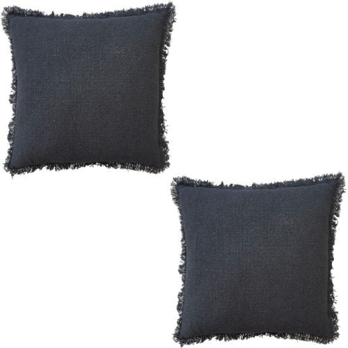 2 x Smart Home Products Charcoal Belmont Basket Weave Soft Cushion 43 x 43cm