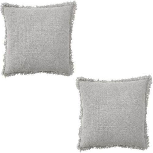 2 x Smart Home Products Grey Belmont Basket Weave Soft Cushion 43 x 43cm