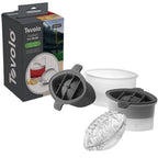 2 x Tovolo Ice Moulds Football-Shaped Ice Molds Silicone Ball Cubes - Charcoal