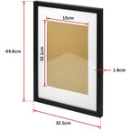 3Pcs Photo Frames Collage Black Rectangular A3 Picture Frame Wall Set Home Decor