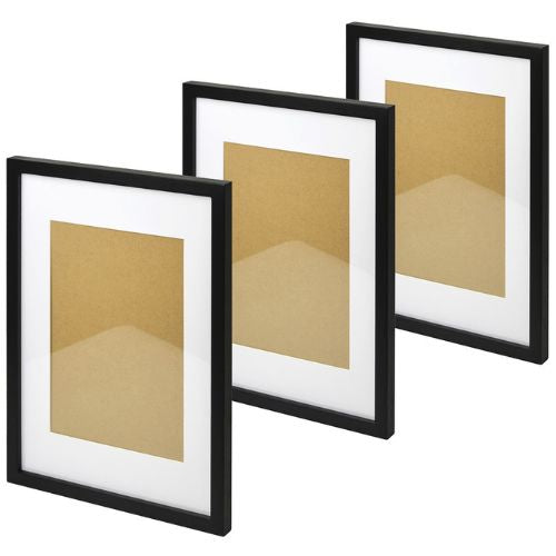 3Pcs Photo Frames Collage Black Rectangular A3 Picture Frame Wall Set Home Decor