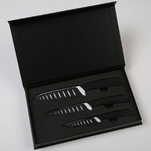 3 Piece Cara Chef Ceramic Knife Set + FREE White OR Black Knife Holder