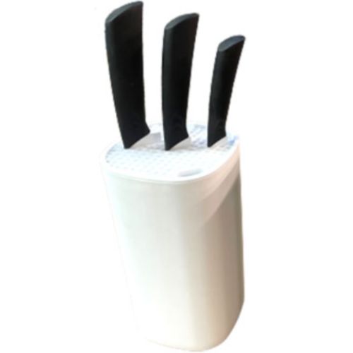 3 Piece Cara Chef Ceramic Knife Set + FREE White OR Black Knife Holder