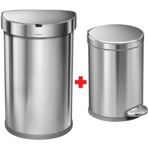 45L Motion Sensor Bin Automatic Trash Can and Round Step Bin 4.5L By Simplehuman