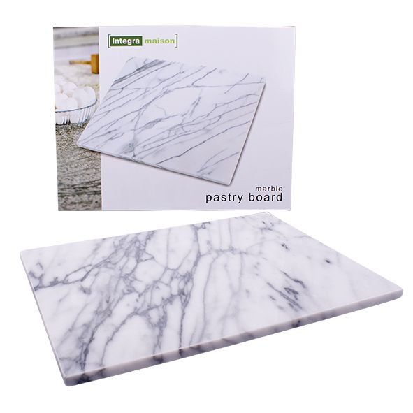 Pastry Board Marble Large For Cheese Cutting, Serving & Chopping Plate 40cmX30cm