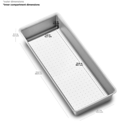 4 x Madesmart Large Bin Multipurpose Storage Drawer Organiser Tray - Soft Grey