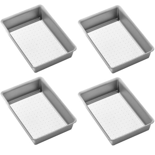 4 x Madesmart Medium Storage Bin Utensil Tray Drawer Organiser - Soft Grey