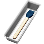 4x Madesmart Narrow Storage Bin Utensil Tray Kitchen Drawer Organiser, Soft Grey