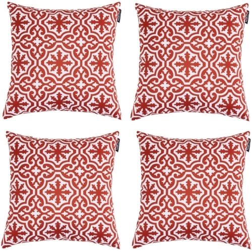 4 x Mojo Cushion Cover 45cm Decorative Throw Pillow Cases - Marrakesh Terracotta
