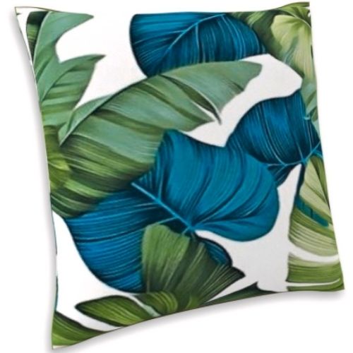 4 x Mojo Cushion Cover Throw Pillow Case 45x45cm, Leaf Design Decorative Pillows