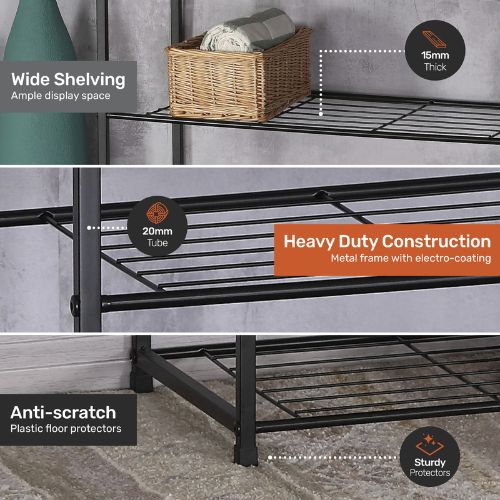 5 Tier Industrial Display Rack Modern Design Shelf Organiser Storage Shelves