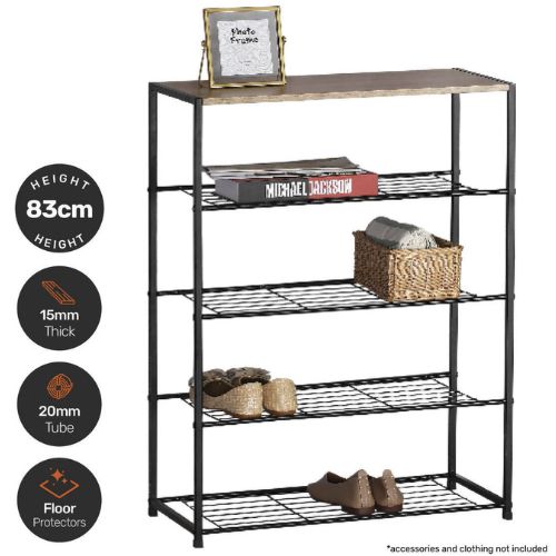 5 Tier Industrial Display Rack Modern Design Shelf Organiser Storage Shelves