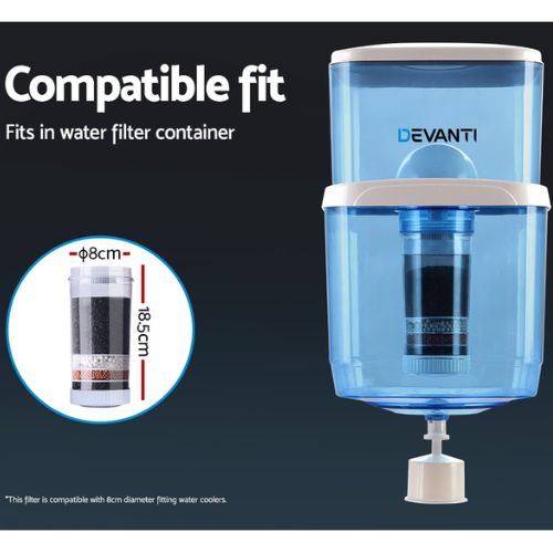 6-Stage Water Cooler Dispenser Filter Purifier Ceramic Carbon Mineral Cartridge