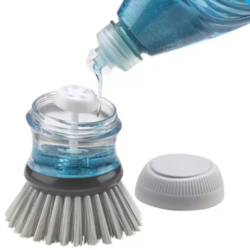 6 PCS Kitchen Sink Cleaning Brushes Set, Dish Scrubber Brush with Soap Dispenser