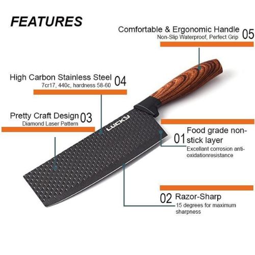 8-Piece Kitchen Knife Set with Block & Sharpener Stainless Steel Knives