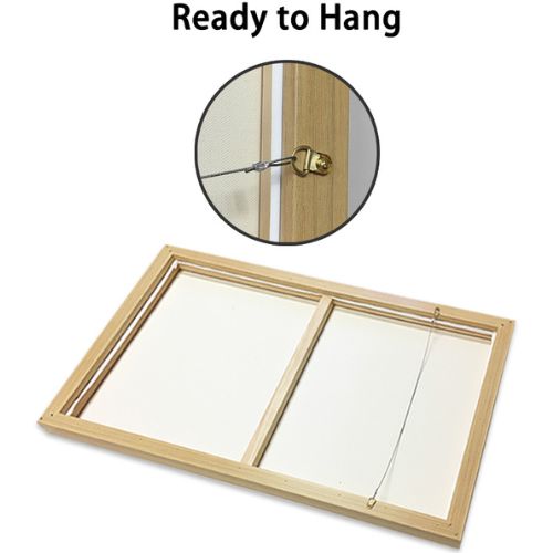 Abstract Line Gold Frame Canvas Home Decor Wall Art Print Set of 2 (40cmx60cm)