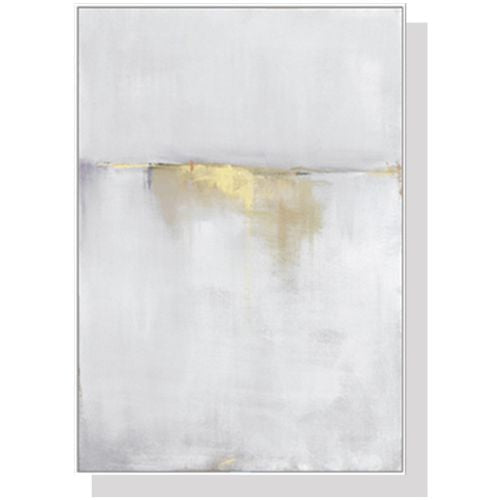 Abstract gold white single II White Frame Canvas Wall Art Home Decor 70cmx100cm