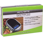Acurite Digital Pocket Kitchen Scale 200g/Gram Capacity Food Weight Cooking BLK