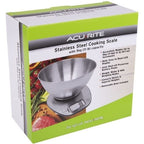 Acurite Stainless Steel Digital Food/Cooking Weight Kitchen Scale w/ 5kg/1g Bowl