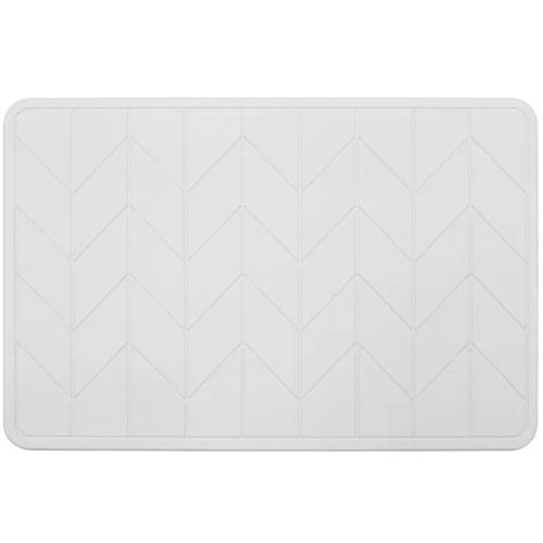 Algodon Dri Bath Stone Bathroom Shower Water Absorbing Mat - Natural White