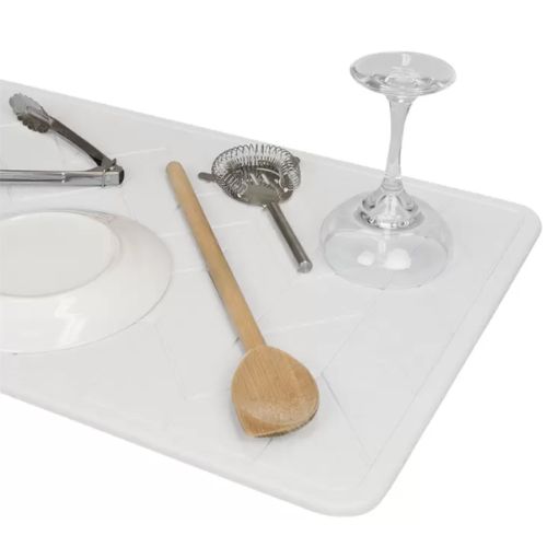 Algodon Dri Bath Stone Bathroom Shower Water Absorbing Mat - Natural White