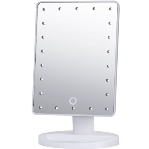 Allure Glamour Makeup Mirror Dimmable Natural LED Light Touch Control - White