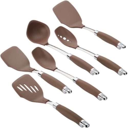 Anolon 6 Piece SureGrip Nylon Nonstick Utensil Set, Kitchen Cooking Utensils