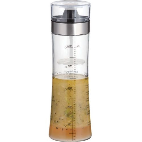Appetito Salad Dressing Shaker Mixer Bottle 500ml with Measurements & Recipes
