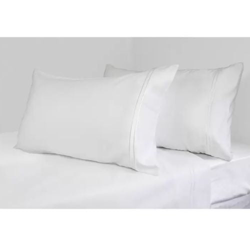 Ardor 1000 TC Hotel Embroidered King Sheet Set White