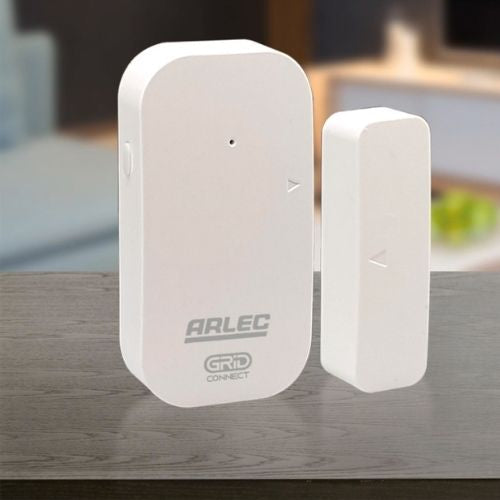 Arlec Smart Contact Sensor Wireless & Battery Powered with Grid Connect - White