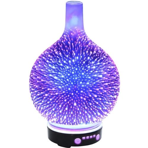 Aroma Diffuser Air Humidifier 100ml Purifier 3D Fireworks LED Light Aromatherapy