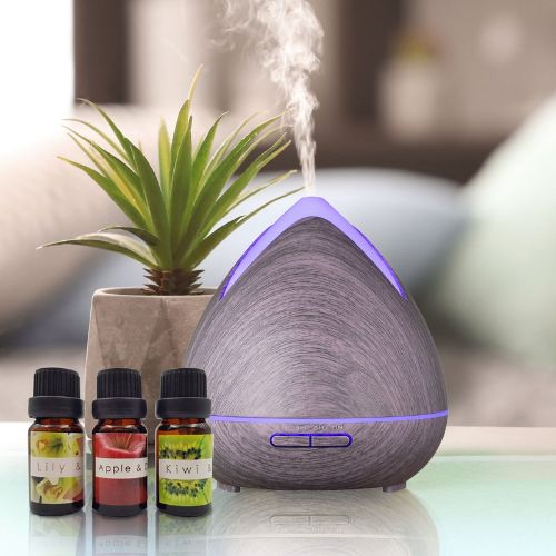Aroma Diffuser Air Humidifier Essential Oil Aromatherapy Ultrasonic 400ml Violet