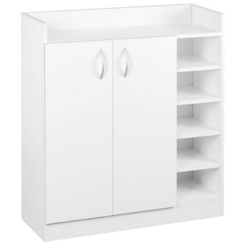 Artiss 21 Pairs Shoe Cabinet Storage Adjustable Rack Shelves Cupboard - White