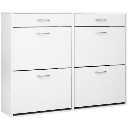 Artiss 36 Pairs Shoe Cabinet Rack Organisers Storage Shelf Drawer Cupboard White