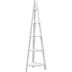 Artiss 5 Tier Corner Ladder Shelf Stand Display Rack Storage Organiser Bookshelf