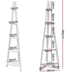 Artiss 5 Tier Corner Ladder Shelf Stand Display Rack Storage Organiser Bookshelf