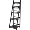 Artiss 5 Tier Ladder Shelf Wooden Bookshelf Storage Rack Display Stand - Coffee