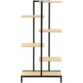 Artiss 6 Tier Indoor Outdoor Shelves Metal Wood Plant Stand Shelf Garden Display