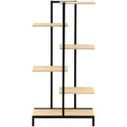Artiss 6 Tier Indoor Outdoor Shelves Metal Wood Plant Stand Shelf Garden Display
