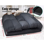 Artiss Adjustable Floor Lounge Sofa Foldable Recliner Chaise Chair - Charcoal