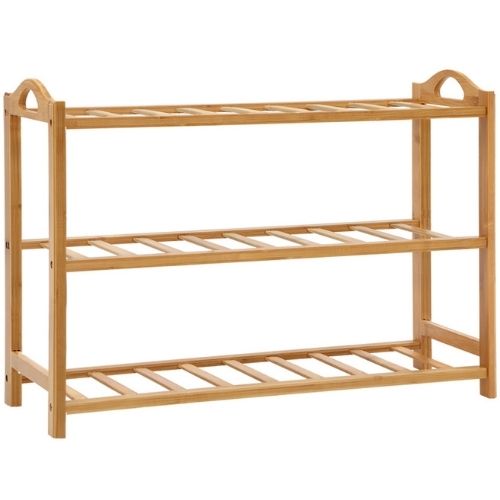 Artiss Bamboo Shoe Rack 3 Tiers Storage Organiser Wooden Shelf Stand Shelves