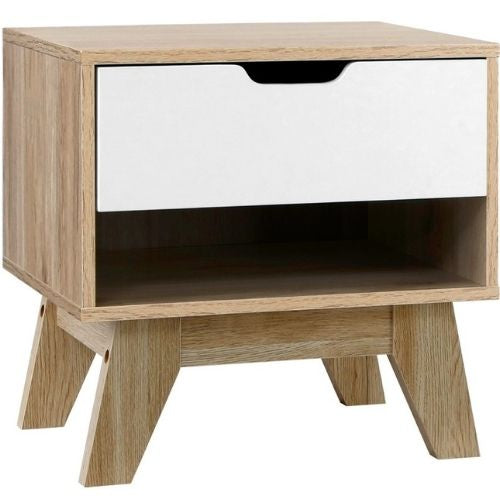 Artiss Bedside Table Drawer Nightstand Shelf Cabinet Storage Lamp Side Wooden