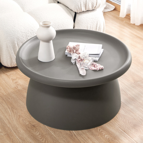 ArtissIn Mushroom Coffee Table Nordic Round Large Side End Tables 70CM - Grey