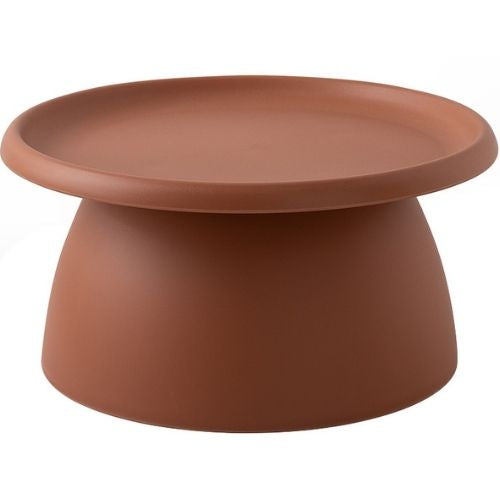 ArtissIn Mushroom Coffee Table Nordic Round Large Side End Tables 70CM - Red