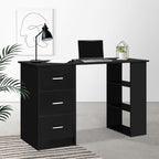 Artiss Office Computer Desk Student Study Table Workstation w/ 3 Drawers - Black