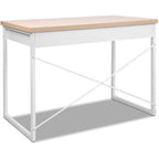 Artiss Office Computer Desk Wooden Drawers Metal Home Gaming Study Table - White