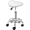 Artiss Saddle Salon Stool PU Swivel Barber Hair Dress Chair Hydraulic Lift White