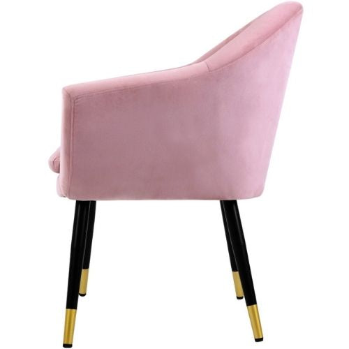 Artiss Sofa Armchair Velvet Lounge Bedroom Cafe Accent Chair Single Seat - Pink